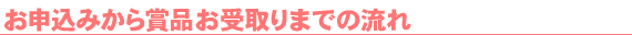 お申込みから賞品お受取りまでの流れ