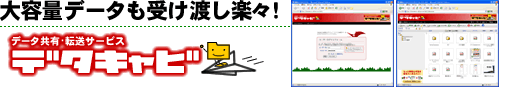 大容量も可能。ファイル共有・転送サービス 〜デタキャビ〜