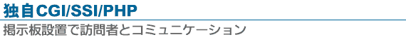 ƎCGI/SSI/PHP@fݒuŖK҂ƃR~jP[V
